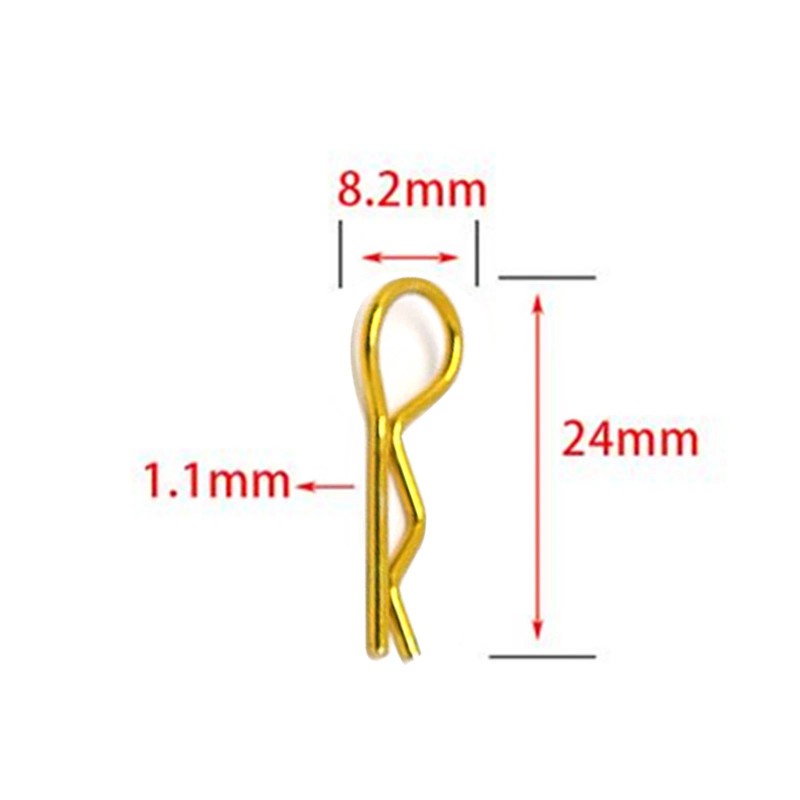 Universal 80x Durable Body Clips Body Pins For 1/10 RC