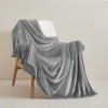 LaSyL Fleece Throw Blanket for Couch 50"x60" Grey - 300GSM