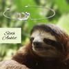 JERWLI Sloth Anklet 925 Silver Cute Sloth Ankle Anklet Sloth