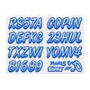 STIFFIE Whipline White/Blue 3" Boat & PWC Registration Decals •