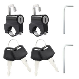 Jiozermi 2Pcs Motorcycle Helmet Lock, Motorbike Helmet Locks Motorbike Accessories, Helmet Locks for Motorbikes Electric Motorbike, Fits 20-26mm Handlebar Tubing, Scooter Helmet Locks