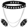 Quilax Punk Accessories Set, 1 Spike Choker & 2Pcs Spiked