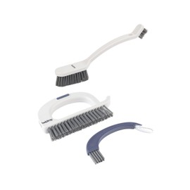 Beldray Deep Clean 2-Piece Brush Set – Dual Sided Scrubber for Precision Cleaning, Non-Scratch, 3 in 1 Track Scrubbing Tool, Edges & Crevices, Detailing, Soft Bristles, Hard to Reach Areas