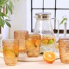 abrwyy Drinking Glasses Set of 6, Amber Glassware, Amber Drinking