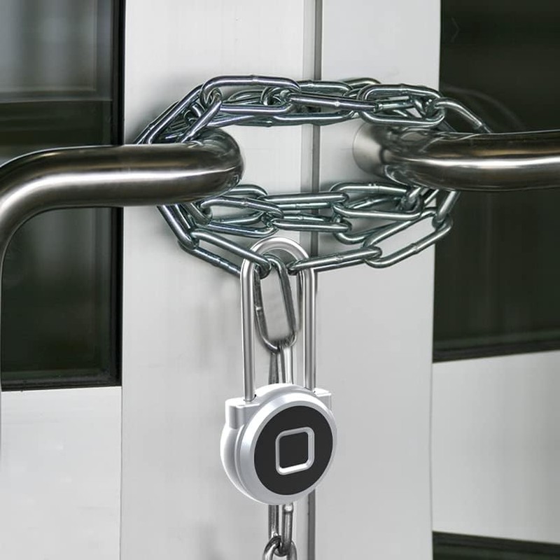 eLinkSmart Long Padlock 45 mm with Fingerprint Phone App Weatherproof