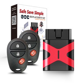 2 Simple Key Fob Keyless Entry Remote , Replacement for Toyota Tacoma Tundra Sienna Sequoia Highlander 2004-2016 (GQ43VT20T) (2 Remotes + Pairing Tool (3 BTN))