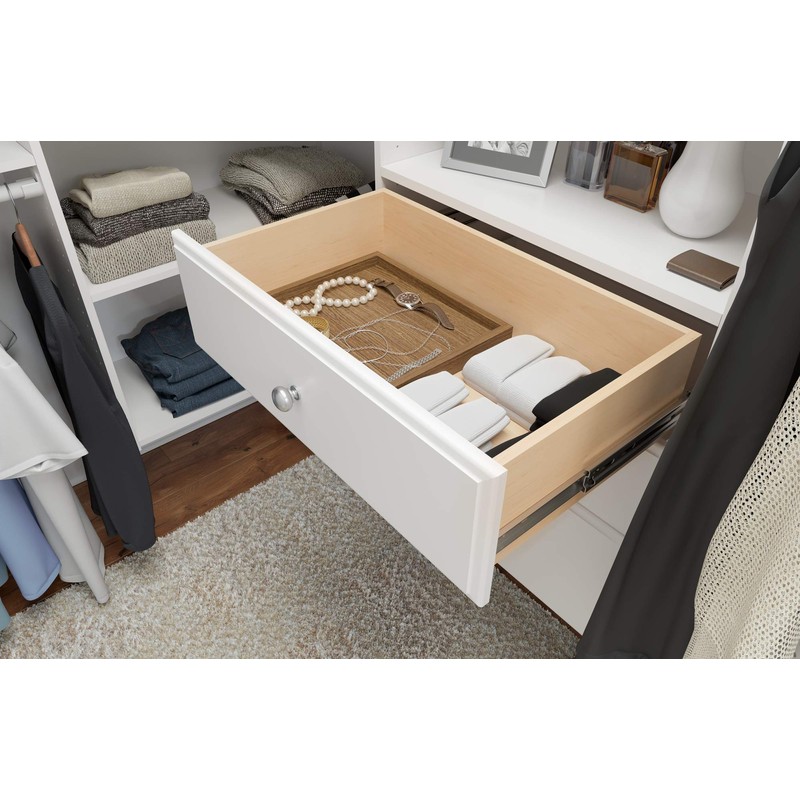 Easy Track 8" Drawer Closet Storage, 8", White