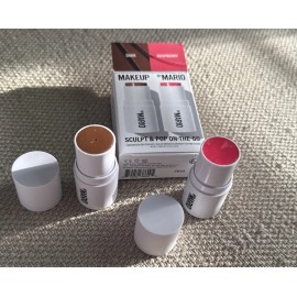 ~ MAKEUP BY MARIO ~ MAKEUP BY MARIO ~ SCULPT & POP ON THE GO ~ DARK & RASPBERRY ~ 0.14 OZ X 2 ~ NIB