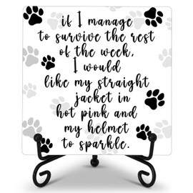 Coworker Gifts for Women Men, Funny Office Desk Decor with Iron Stand, Humor Wood Plaque Desk Decorative Sign Office Decoration for Shelf Table Decor - B14