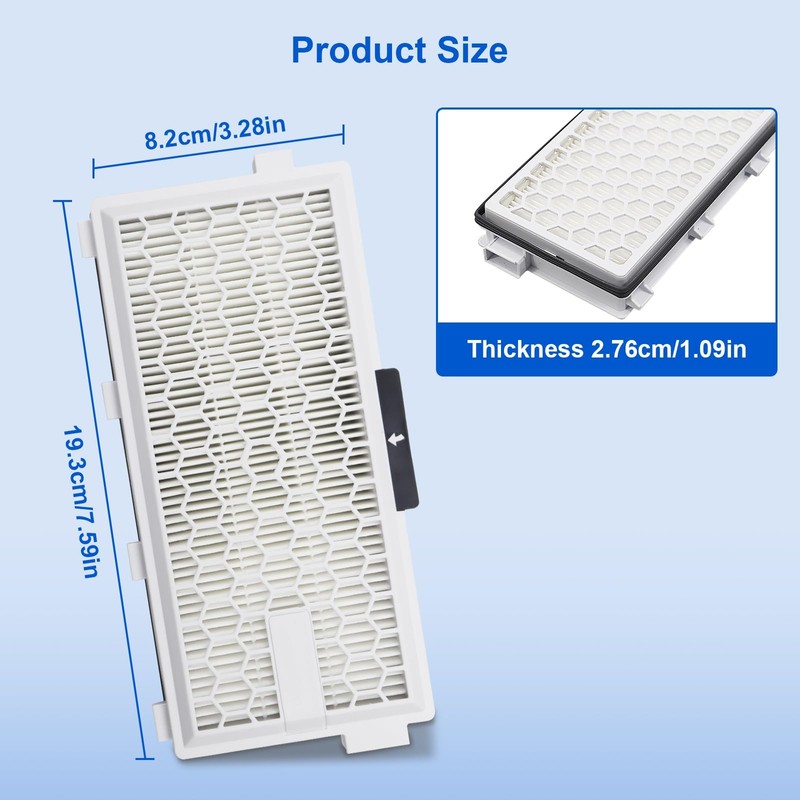 CERO 2 Pack AirClean 50 Replacement Filter Compatible with Miele