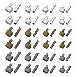 48 Pcs Zip Repair Kit, Metal Replacement Zip，Zip Latch Head Slider Retainer，Zip Stopper Repair Kit，for Zip Sewing, Replacement, DIY（Antique Bronze, Platinum, Gunmetal, 4 Size: #3#5#8#10）