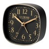 La Crosse Clock 617-379B Black Square Silent Sweeping Analog Alarm