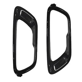 KACEPAR Front Bumper Fog Light Cover Bezel Trim Frame Cover YL31TZZAA 5YL30TZZAA Glossy Black, Pair Set Front Bumper Fog Lamp Covers Trim Bezel, 2018-2021 Compatible with Jeep Grand Cherokee