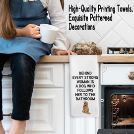 ARPTCN Poodle Dog Gifts Kitchen Bathroom Decor Towels 16″×24″,Dog Lovers Gifts for Girls Mom Women, Funny Poodle Bathroom Kitchen Dish Hand Towels,Poodle Gifts for The Owners