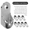 8 PCs Wardrobe Rod Bracket,Oval Closet Rod End Supports 2