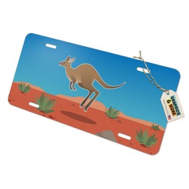 Graphics and More Kangaroo Hopping in The Australian Outback Novelty Metal Vanity Tag License Plate
