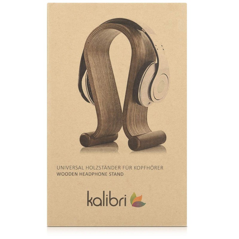 kalibri Wooden Omega Headphone Stand - Universal Headset Wood Hanger