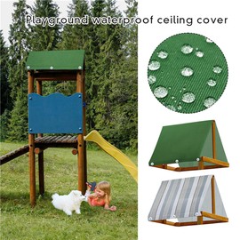 Swing Set Replacement Tarp, 43 X 90 Inch Tarp Canopy Shade Replacement, Waterproof & Sunlight Protection Playground Roof, Oxford Swing Set Replacement Tarp Green