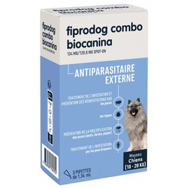 Biocanina Fiprodog Combo Medium Dogs 10 to 20 kg 3 Pipettes