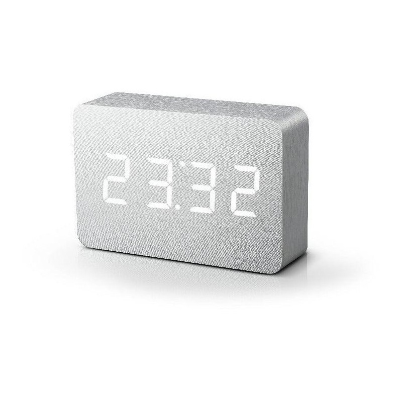 Kutia Brick Click Clock - Color: Aluminum Brick Click Clock