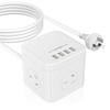 HITRENDS Power Strip with USB, Power Board with 3 Outlets