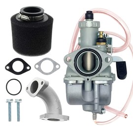 Ruijie VM22 26mm Carburetor for Intake Pipe Pit Dirt Bike 110cc 125cc 140cc Lifan YX XR50 CRF70 KLX BBR Apollo Thumpstar Braaap Atomic DHZ SSR Carburetor Carb with Intake Pipe Manifold Air Filter
