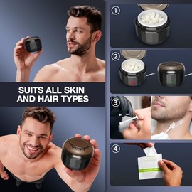 Kit de depilación de nariz para hombres, kit de depilación de nariz con mini calentador de cera integrado, depilación de orejas para hombres, cuentas 