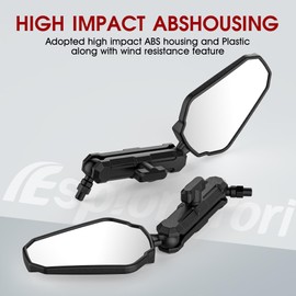 Motorcycle Mirrors,Esploratori Motorcycle Adventure Rear View Mirror Upgrade Adjustable With 7/8" Handlebar Mount and 8/10MM Screws Compatible with Street Dirt Bike Scooter Moped ATV