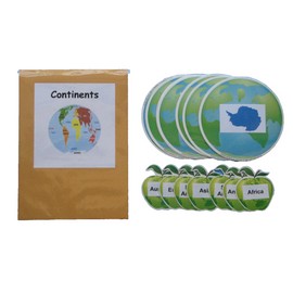 Unbranded Educational Learning Center Resource Geography Activity Game Continents
