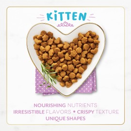 P L-RA Kitten Dry Cat Food, Savory Chicken & Turkey with A Touch of Milk, Crispy Texture & Fun Shapes, Ingredients for Growing Kittens, 100% Complete & Balanced Nutrition, 3 Lb. Bag