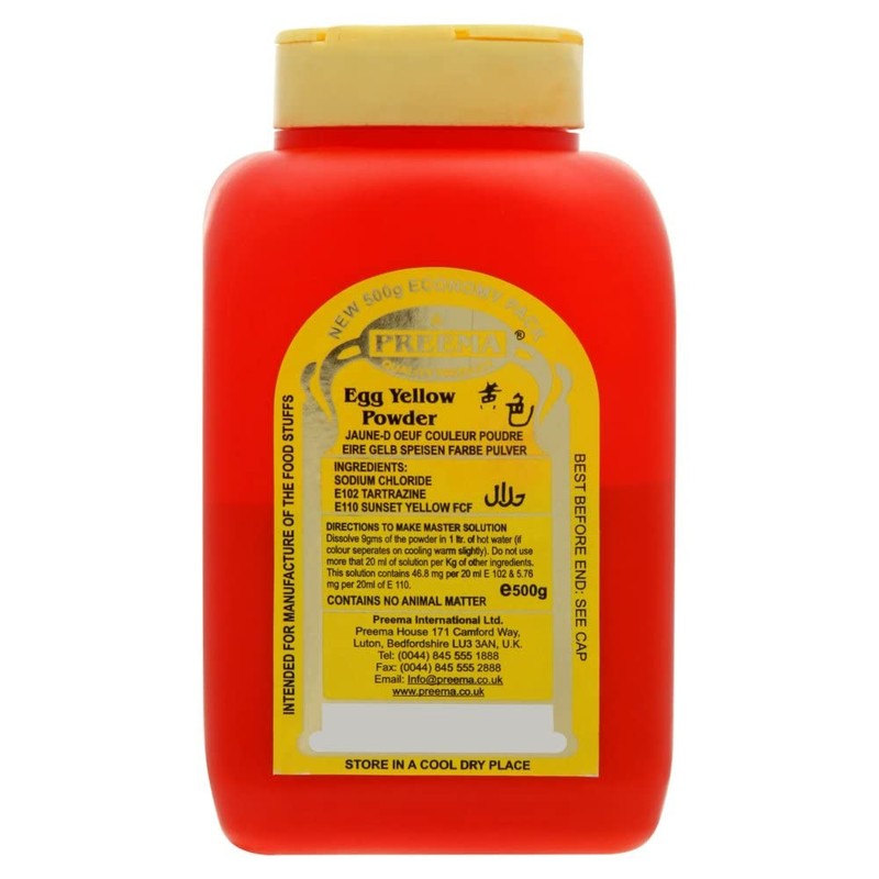 Preema Egg Yellow Food Coloring Powder 10X500g | Halal