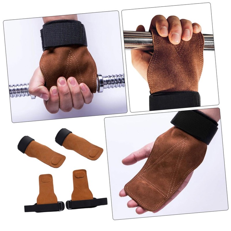 KOMBIUDA 1pair Sports Wristband Pull-up Gloves Protective Weightlifting for Enhanced