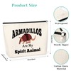 Funny Armadillo Gift for Women Cosmetic Bag Animal Lover Present