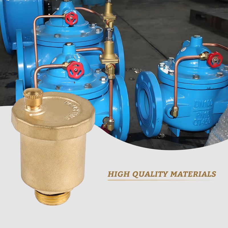LALAGO Automatic Quick Bleeder DN15 1/2 Inch Bleed Valve, Brass