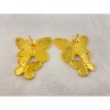 STAINLESS STEEL ANABELLA Butterfly Ear Studs Earrings Stainless Steel Yellow