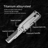 TGZUO Titanium Handle Utility Knife Carrot Comb Tactical Locking Knife