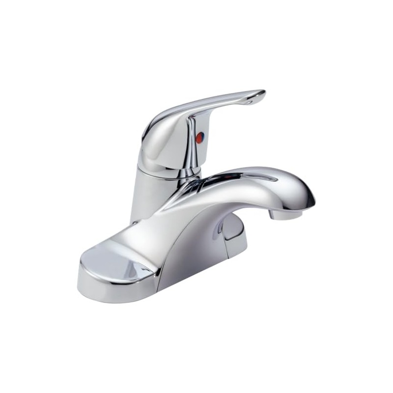 Delta Foundations Centerset Chrome Bathroom Faucet, 4 Inch 3 Hole