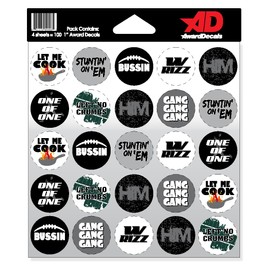 Award Decals MULTIRIZZ-2 Full Color Sticker Set 1" (100 Decals) The Original Award Decals Premium 20mil Thick Helmet Decals Made in The USA Since 1976