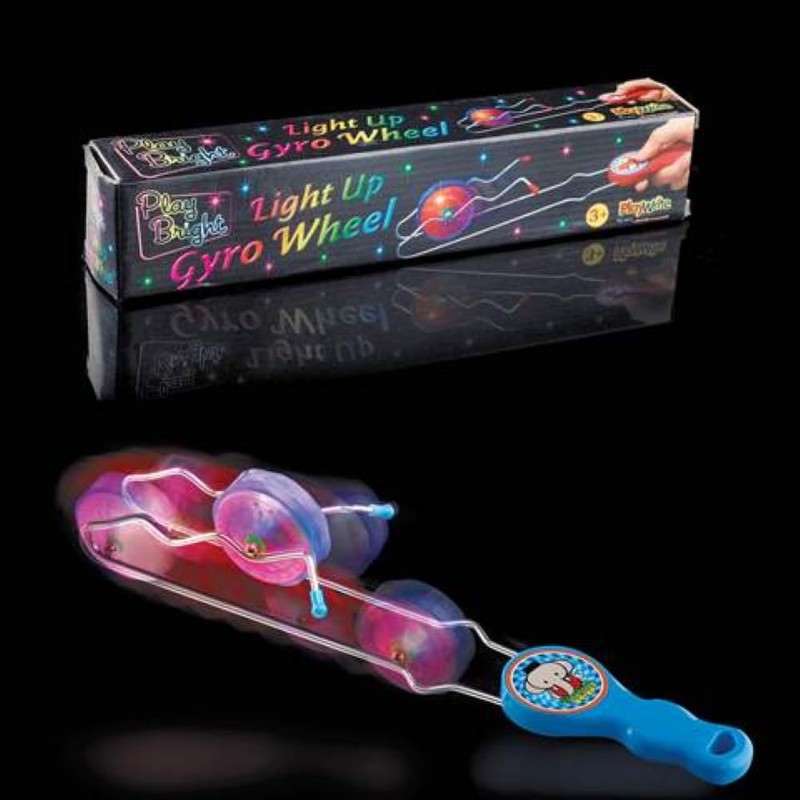 Playwrite Light Up Gyro Kinetic Wheel (Rail Twister Toy)