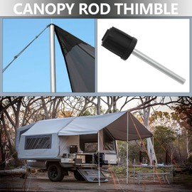 Be In Your Mind 8pcs 19mm Canopy Rod Thimble Tent Top Support Connector Tent 50x5mm Support Pole for RV Caravan Awning Tent Gardening Exhibition Steps