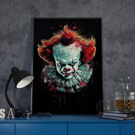 Pennywise Splatter Cover (11" X 17") Poster Glossy Print Collector's Video Game
