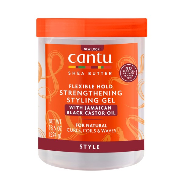 Cantu Shea Butter Flexible Hold Strengthening Styling Gel,18.5 Oz (Pack of 3)