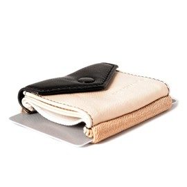 Small Wallet with Coin Compartment Made of Real Leather for Men and Women I Slim Wallet I 15 Cards + Notes + Coins I Model Peak Two-Tone, New York, Minimalist
