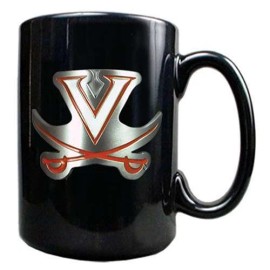 Great American Products Virginia Cavaliers 15oz Black Ceramic Mug