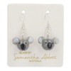 Samantha Abbott Glass Drop Earrings - Koala, Grey