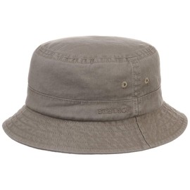 Stetson Organic Cotton Hat with UV Protection Women/Men – Made of 100% Organic Cotton – Wrinkle-Free Crushable – Sustainable – Bucket Hat Plain Colours – Packable Fishing Hat – Spring/Summer, gray