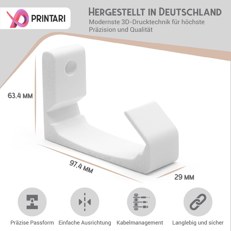 Wall Mount for AVM Fritz Repeater 3000AX Including Mounting Material,