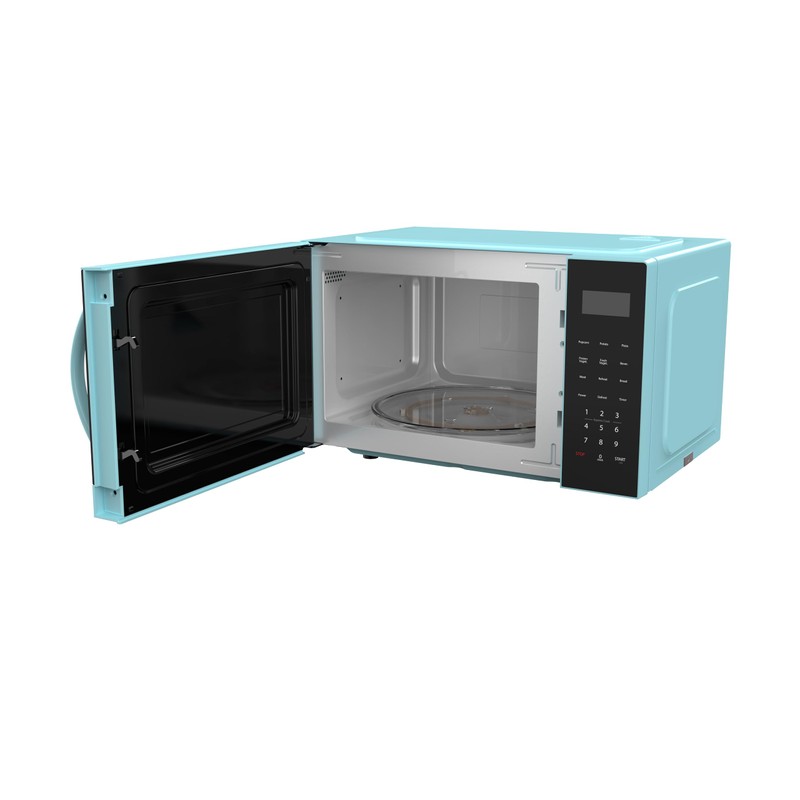 FRIGIDAIRE 0.9-Cubic Feet Microwave Oven with Oversized Display, Blue