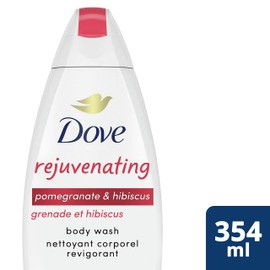 Dove Rejuvenating Body Wash with skin natural nourishers Pomegranate & Hibiscus body cleanser with Microbiome Nutrient Serum 354 ml