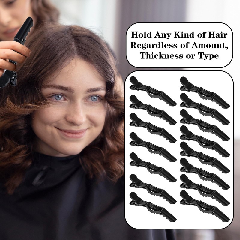 15 Stück Abteilklammern Friseur Styling Haarklammern Kunststoff Hair Clips Haar
